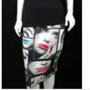 Cleo apparel Lips for you pencil skirt